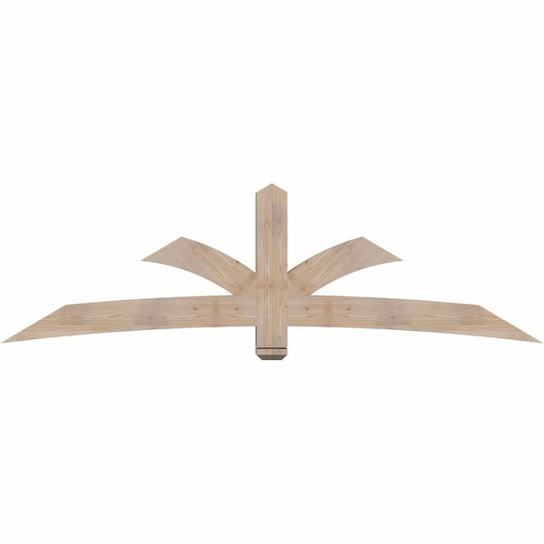 Ekena Millwork Davenport Smooth Timber Gable Bracket, Douglas Fir, 96"W x 28"H x 5 1/2"D x 5 1/2"F, 7/12 Pitch GBW096X28X0606DAV00SDF - main